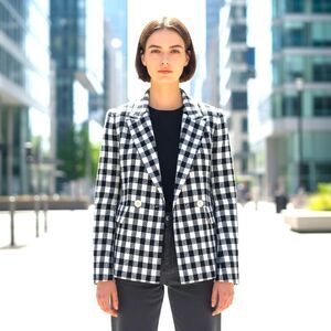 TOMMY HILFIGER | Checkered Plaid Business Casual Blazer
